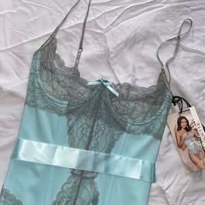 Luxe Tiffany Blue Misty Bustier